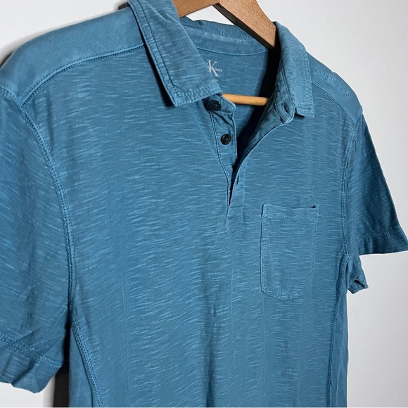 Calvin Klein Jeans Blue Polo Shirt Classic Fit Size Medium EUC - Picture 2 of 7